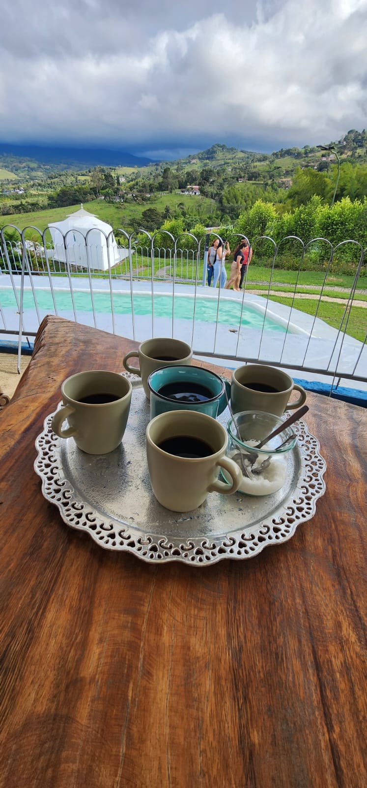 Café con vista panorámica en el glamping